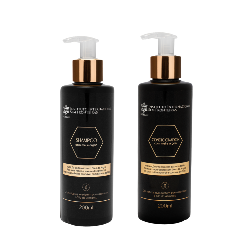 Shampoo e Condicionador com Mel e Argan 200ml