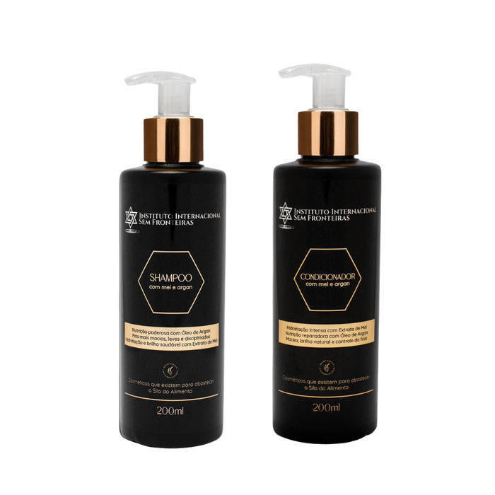 Shampoo e Condicionador com Mel e Argan 200ml